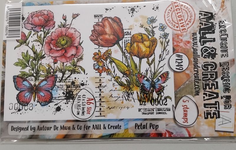 Petal Pop Stamp A6 size