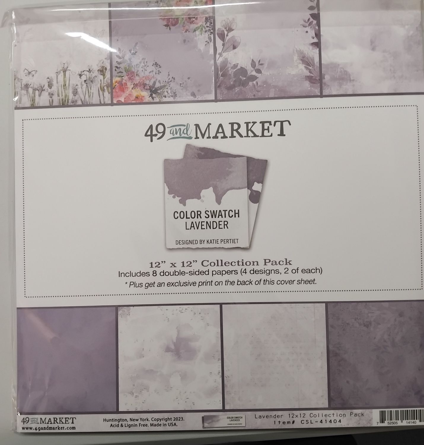 Colour Swatch Lavender 12x12&quot; papers