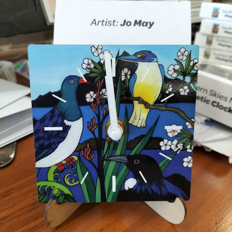 Magnetic Clock - Jo May Artist - Bird Designs