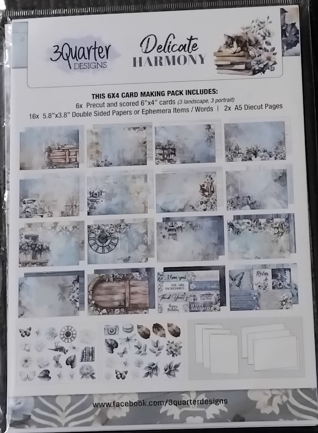 Delicate Harmony Collection, Style: 12x12 Designer Paper &amp; Diecuts Set