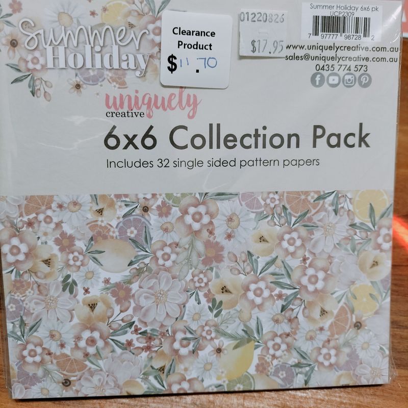 Summer Holiday 6x6 collection pack 32 papers