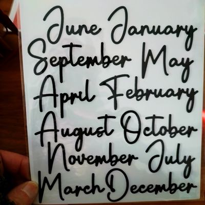 Puffy Month Stickers