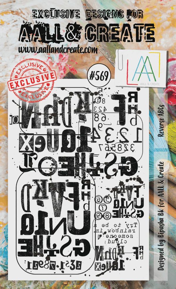 Reverse ABCs A6 clear stamp