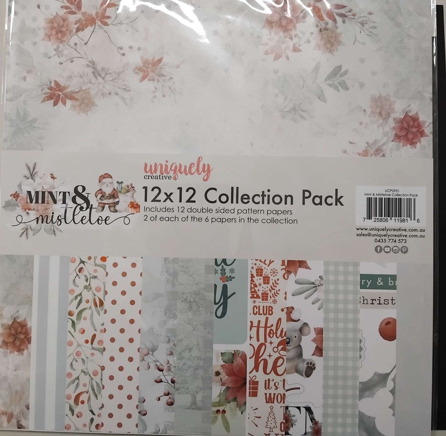 Mint &amp; Mistletoe Mini Collection, Style: 12 x 12 paper