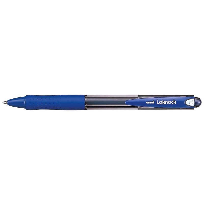 Uni Laknock 1.0mm Retractable Medium SN-100, Colour and Tip size: Blue 1.0mm