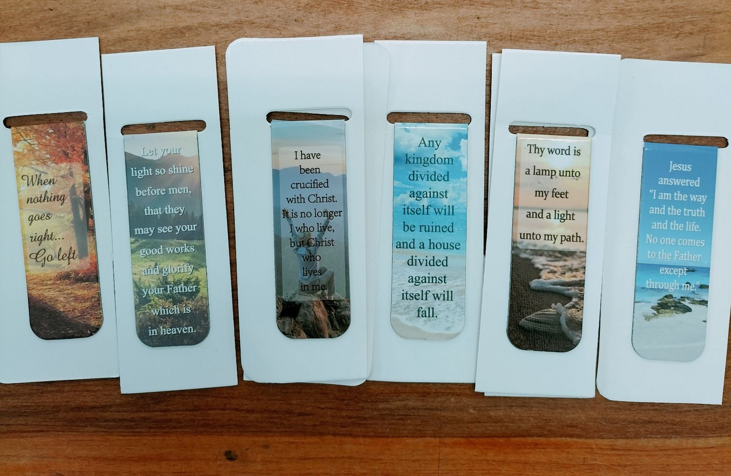 Magnetic Book Marks - various christian verses 2pc