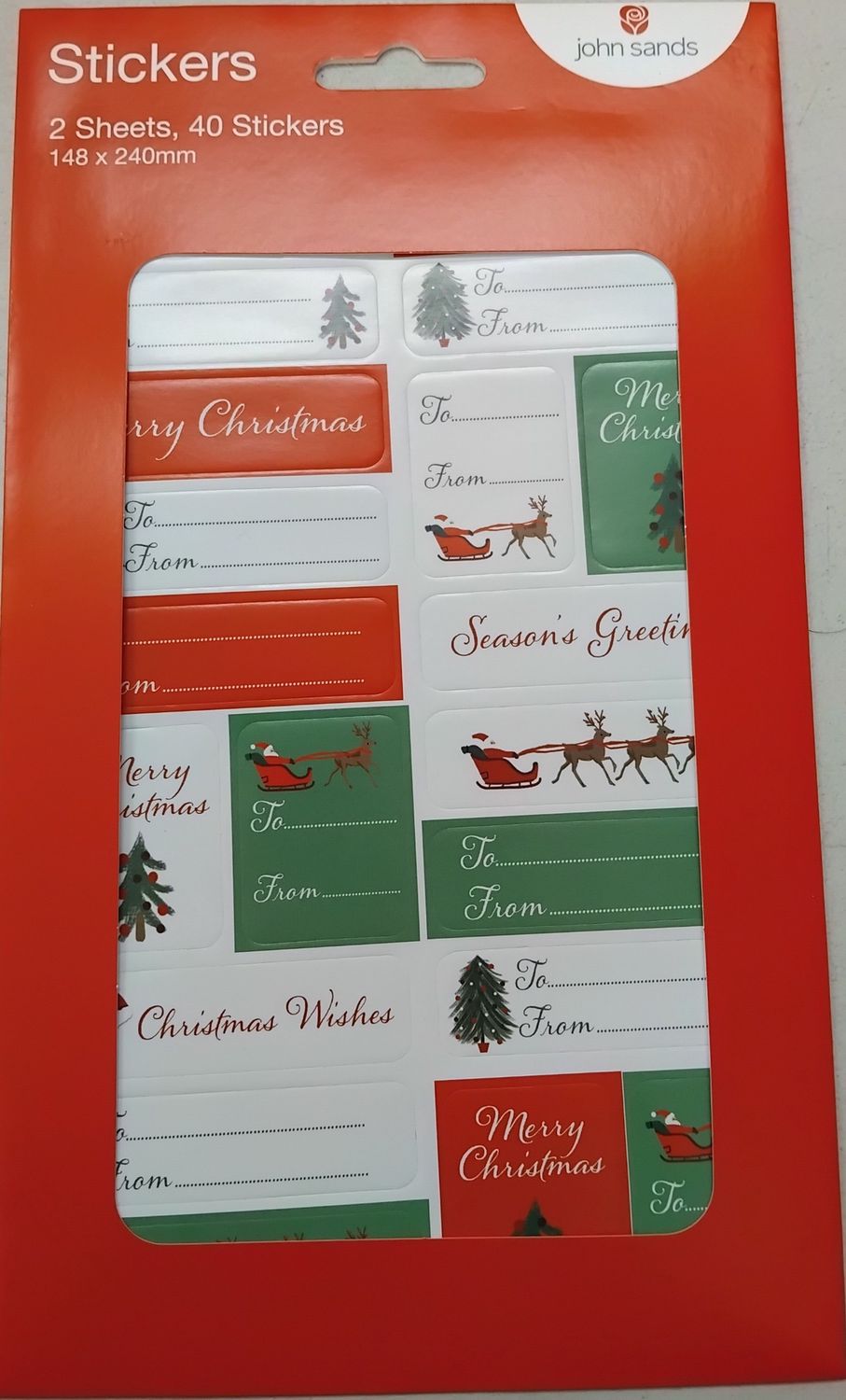 JS Sticker Christmas Labels