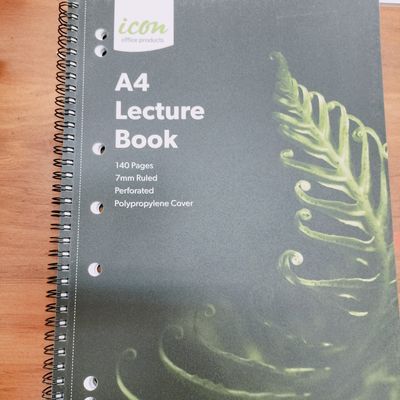 Okin  A4 Spiral Lecture Notebook PP Cover Black 140 pg