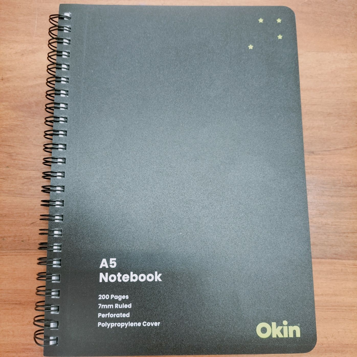 Icon A5 Column Spiral Notebook PP Cover Black 200 pg - perforated