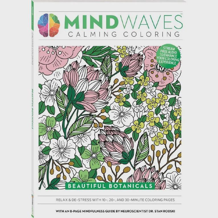 Mindwaves Calming Coloring books, Title: Beautiful Botanicals