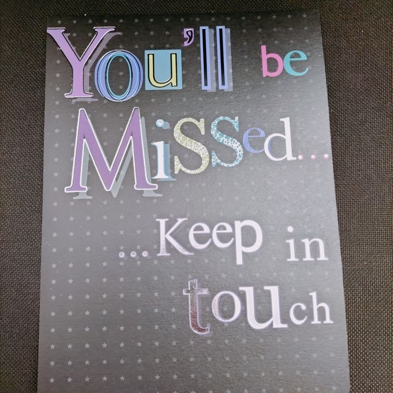 You&#39;ll be missed