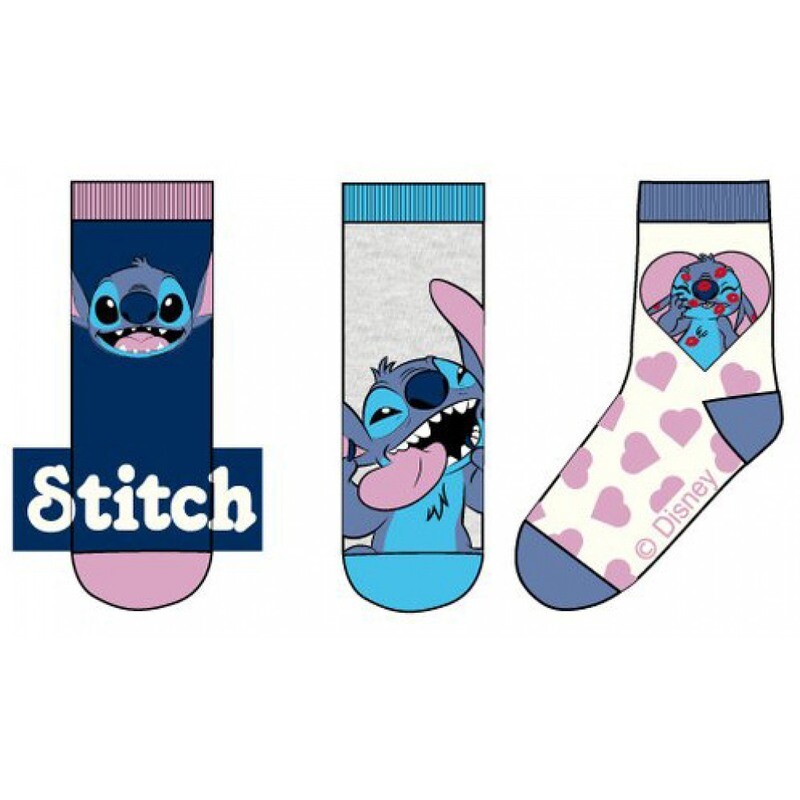 Lot de 3 paires de Chaussettes Lilo et Stitch Disney