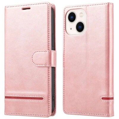 iPhone 14 Shockproof Premium Plånboksfodral - Rosa
