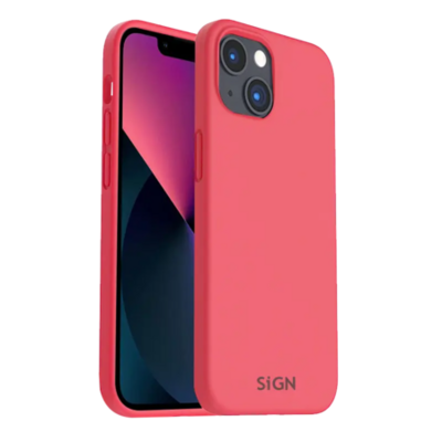 SiGN Liquid Silicone Case för iPhone 14 - Watermelon Röd