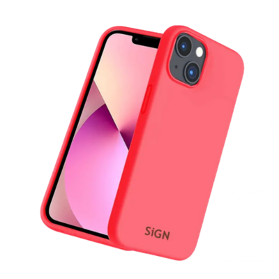 SiGN Liquid Silicone Case för iPhone 14 - Watermelon Röd