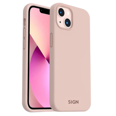 SiGN Liquid Silicone Case för iPhone 14 - Sand Rosa