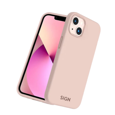 SiGN Liquid Silicone Case för iPhone 14 - Sand Rosa