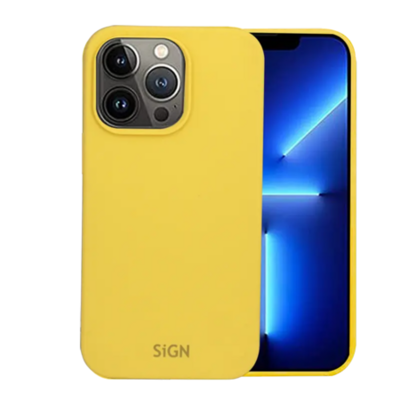 SiGN Liquid Silicone Case för iPhone 14 Pro - Gul