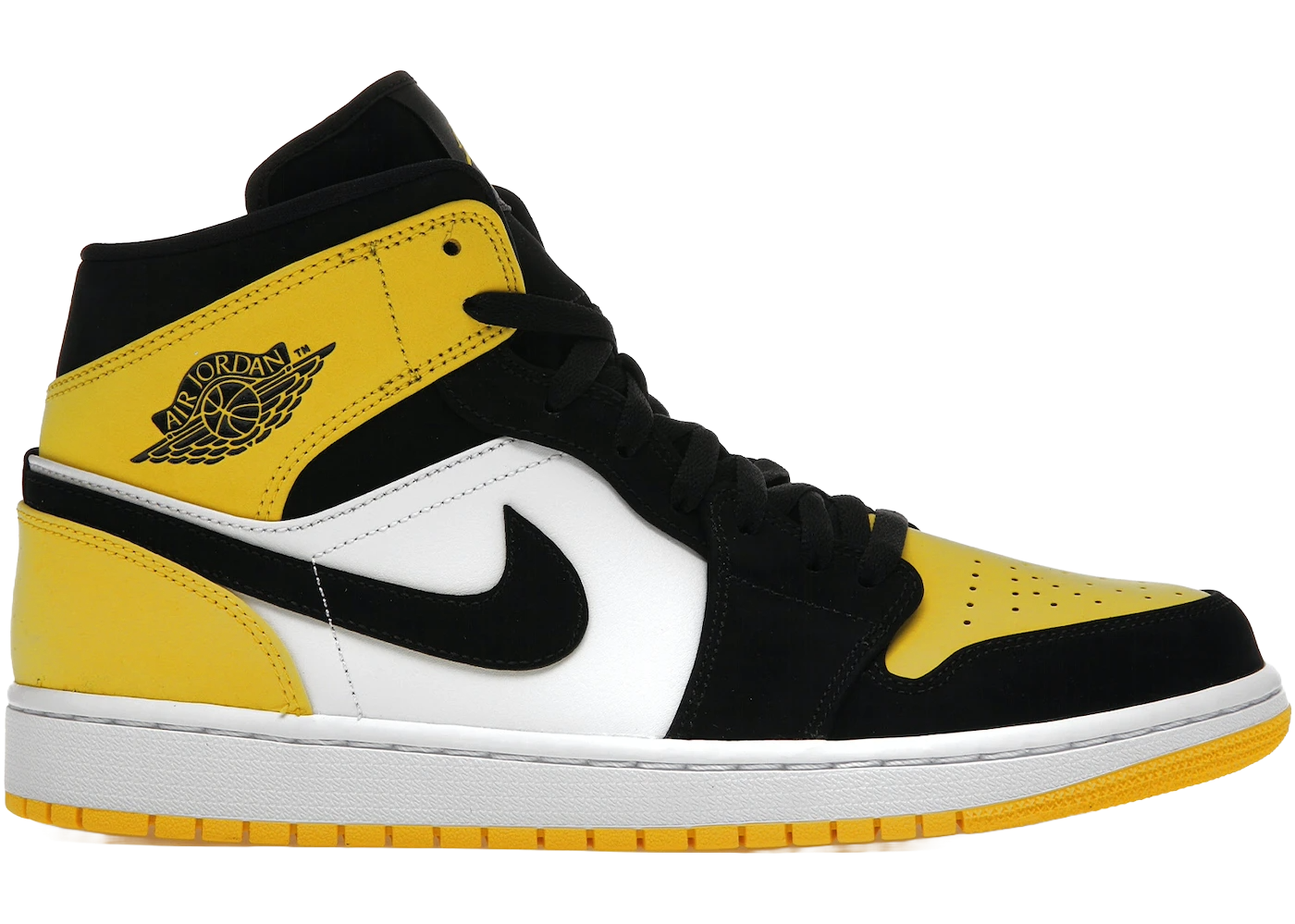 Jordan 1 Mid Yellow Toe Black