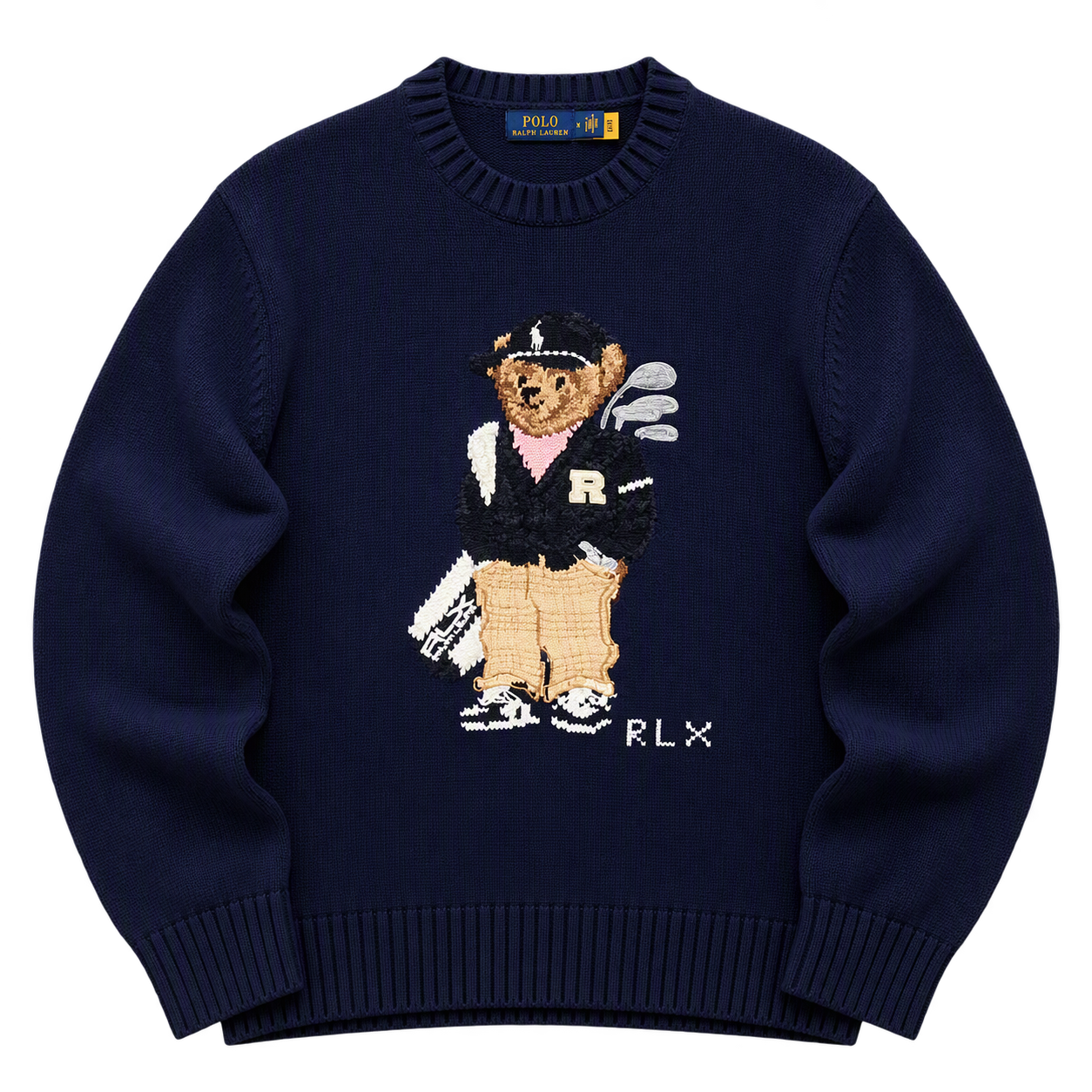 Polo Bear Cotton-Blend Golf Jumper