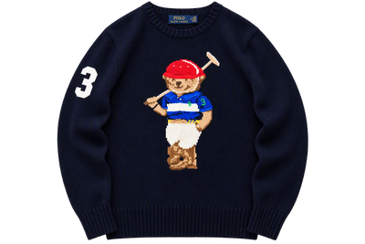 Golf Polo Bear Cotton-Blend Sweater