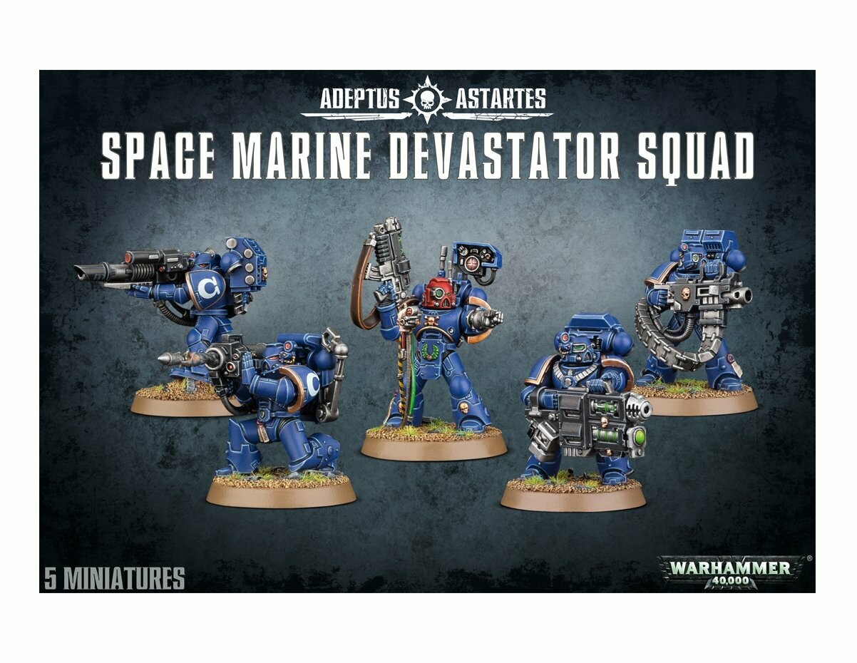 Warhammer 40K 40k bits 5 Space Marine Devastator squad Torso fronts