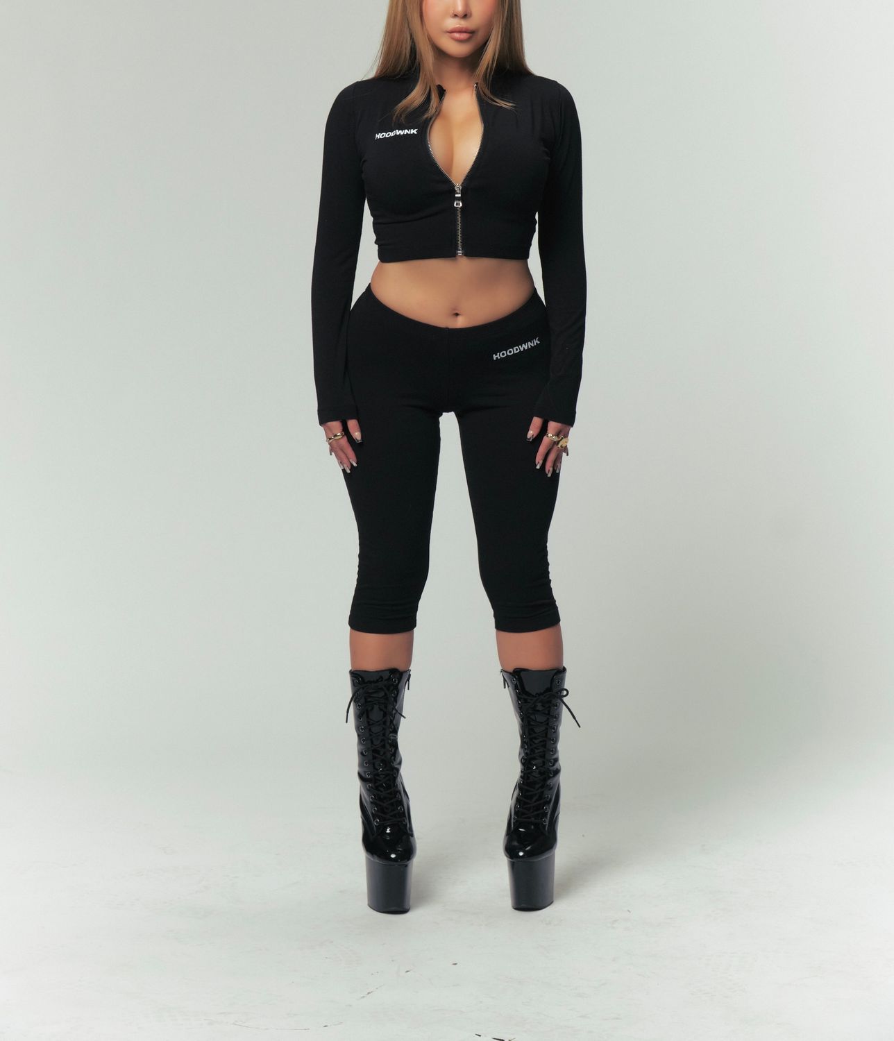 Cotton Zip-up Legging Set