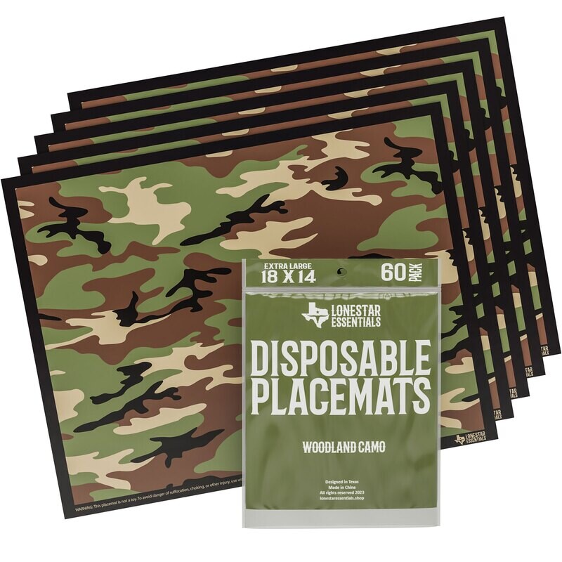 Camo Disposable Baby Placemats
