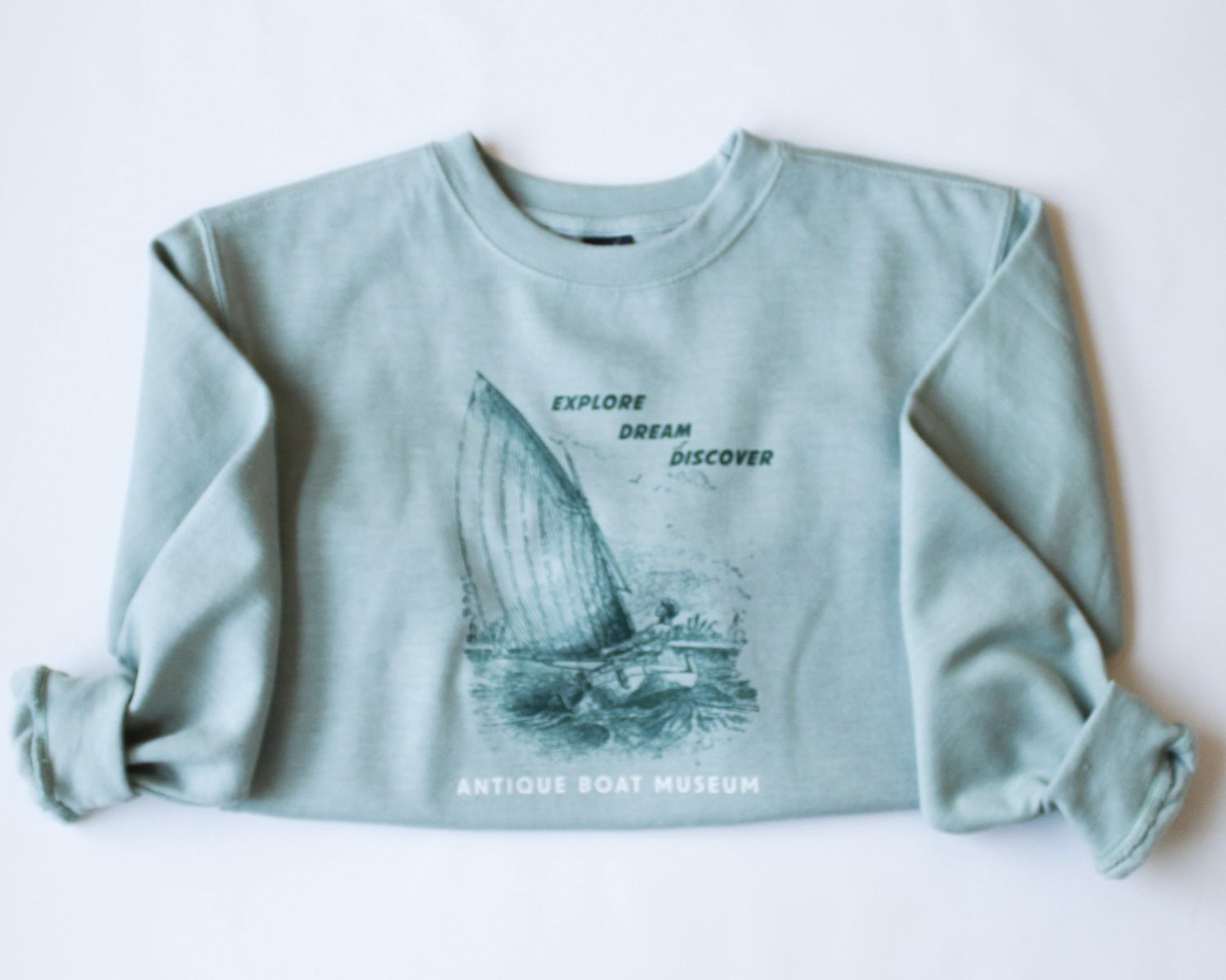 Youth Illustrated Harper Crew, Size: Xsmall, color: Greenstone