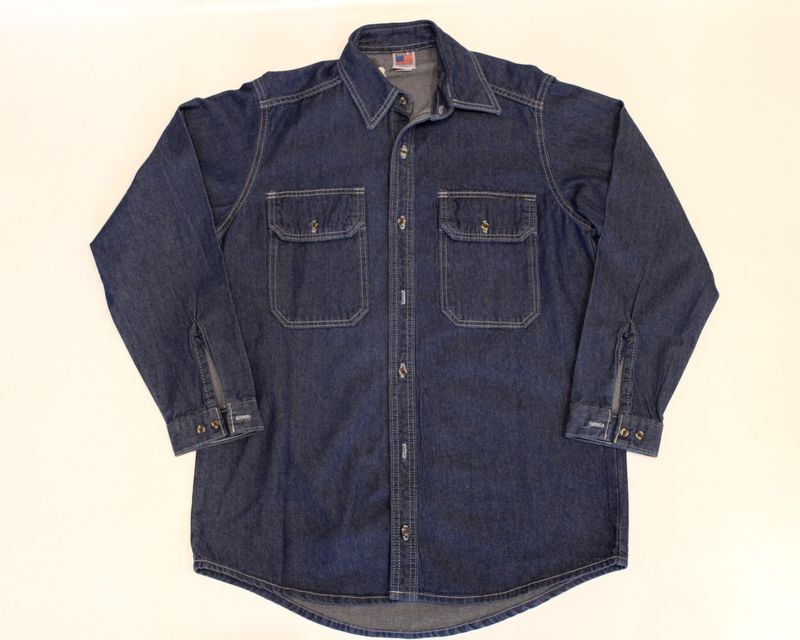 Embossed Heavyweight Denim Shirt