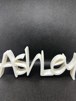 Custom 3D Printed Name Plate