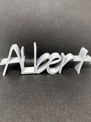 Custom 3D Printed Name Plate