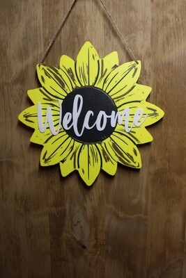 Welcome Sunflower Doorhanger