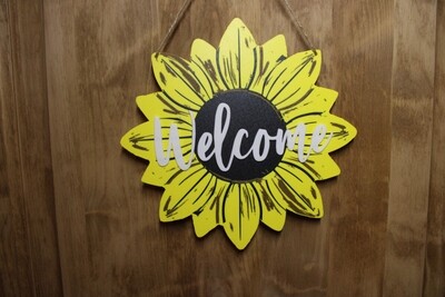 Welcome Sunflower Doorhanger