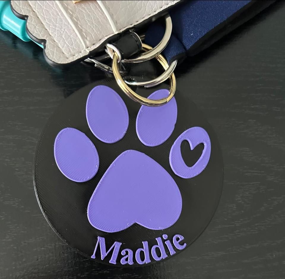 Custom Paw Keychain