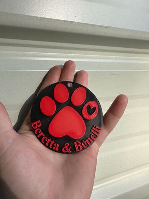 Custom Paw Keychain