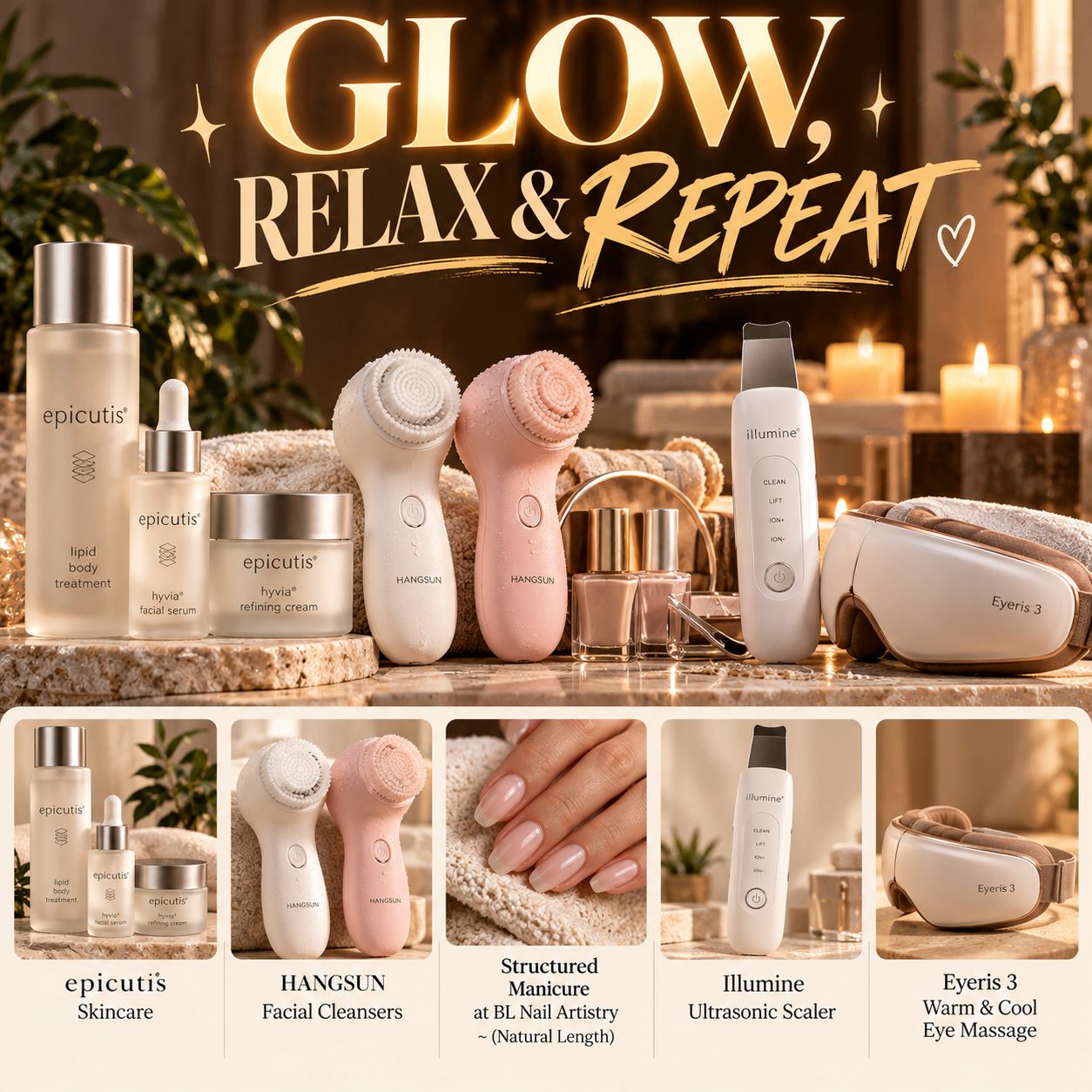 GLOW, RELAX &amp; REPEAT