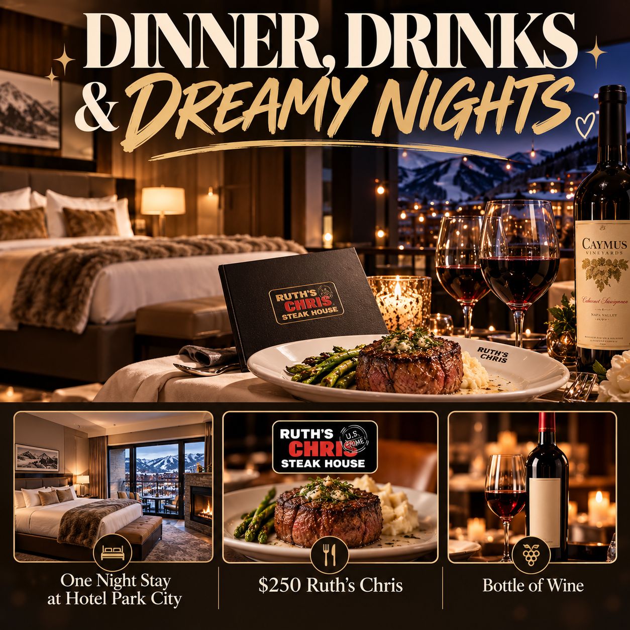 DINNER, DRINKS &amp; DREAMY NIGHTS