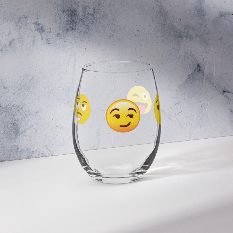 Stemless wine glass