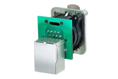 Neutrik etherCON Right Angle RJ45 Feedthrough Ethernet Receptacle (Nickel)