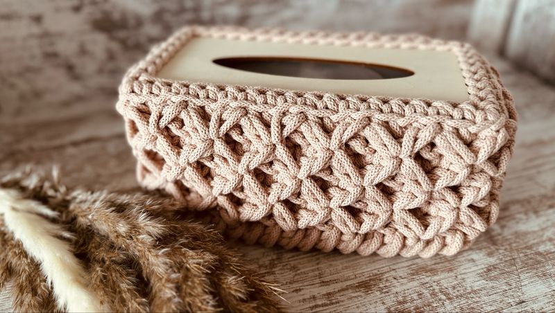 Holzrohling Taschentücherbox / Feuchttücherbox