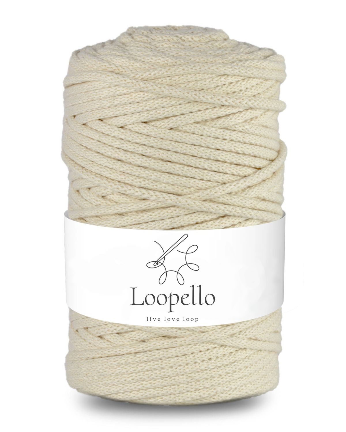 Loopello 5mm, Farbnummer: 05-001 Creme