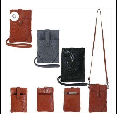 SNAKE PRINT CROSSBODY PHONE BAGS