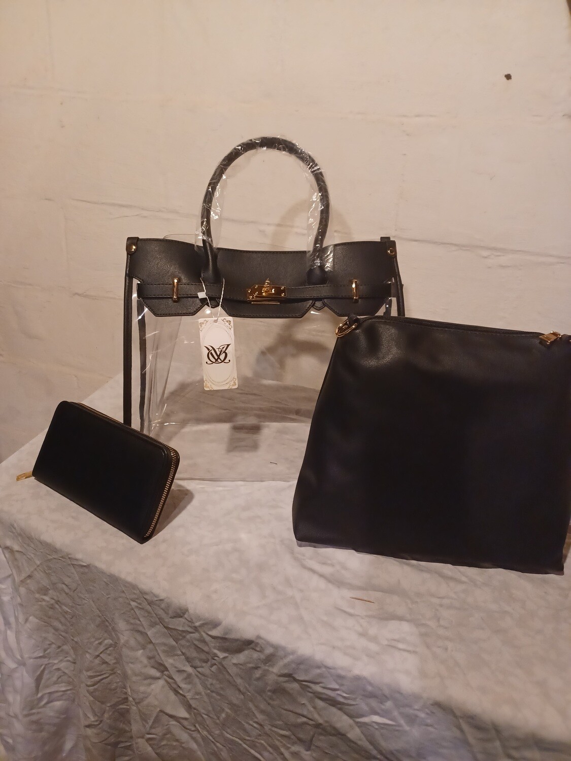 Large 3-IN-1 SEE THRU SATCHEL SET