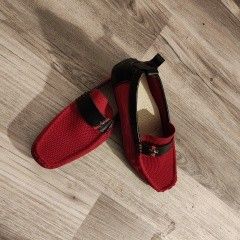 SOLO men&#39;s casual moc dress Red/Black shoes Sz: 12