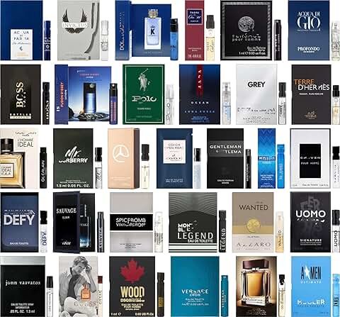 High End Random Selection Designer Cologne Sampler Set for Men