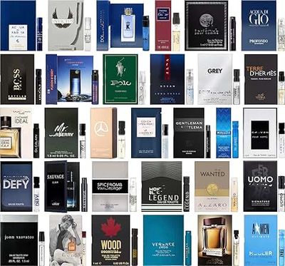 High End Random Selection Designer Cologne Sampler Set for Men