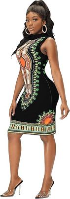 African Midi Dresses/ Comes in a variety of colors &amp; sizes
