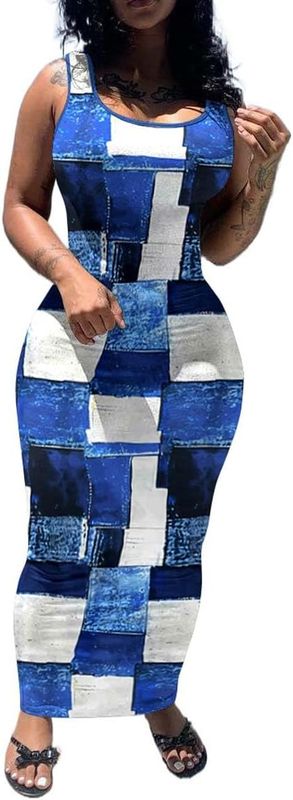 PINSV Women&#39;s Sexy Bodycon Tank Dress