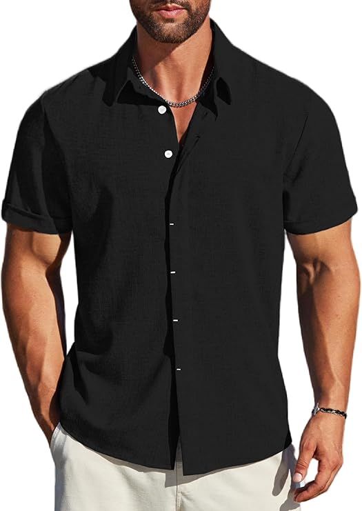 MAPICK Men&#39;s Linen Shirts Fashion Summer Tops/ variety of colors